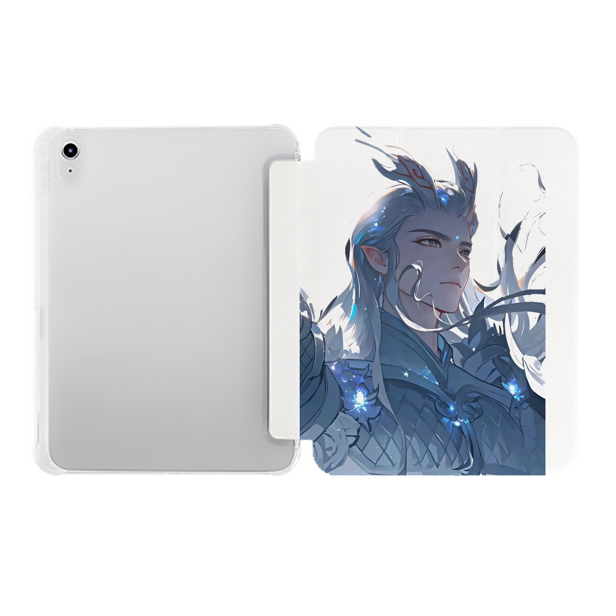 （画像用） Ne Zha 2 ナタ 魔童の大暴れ IPad ケース ペン収納付き 三つ折りスタンド PUレザー×シリコン 対応機種9.5/10.5/10.9インチ